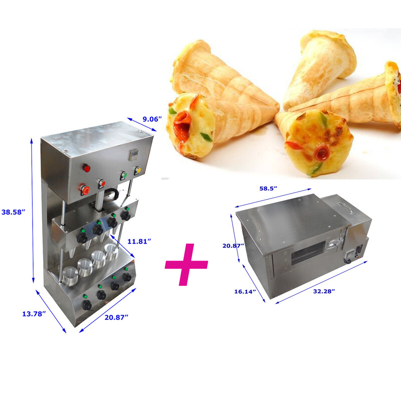 Commercial Pizza Ice Cream Cone Forming Making Machine and Rotational Pizza Oven