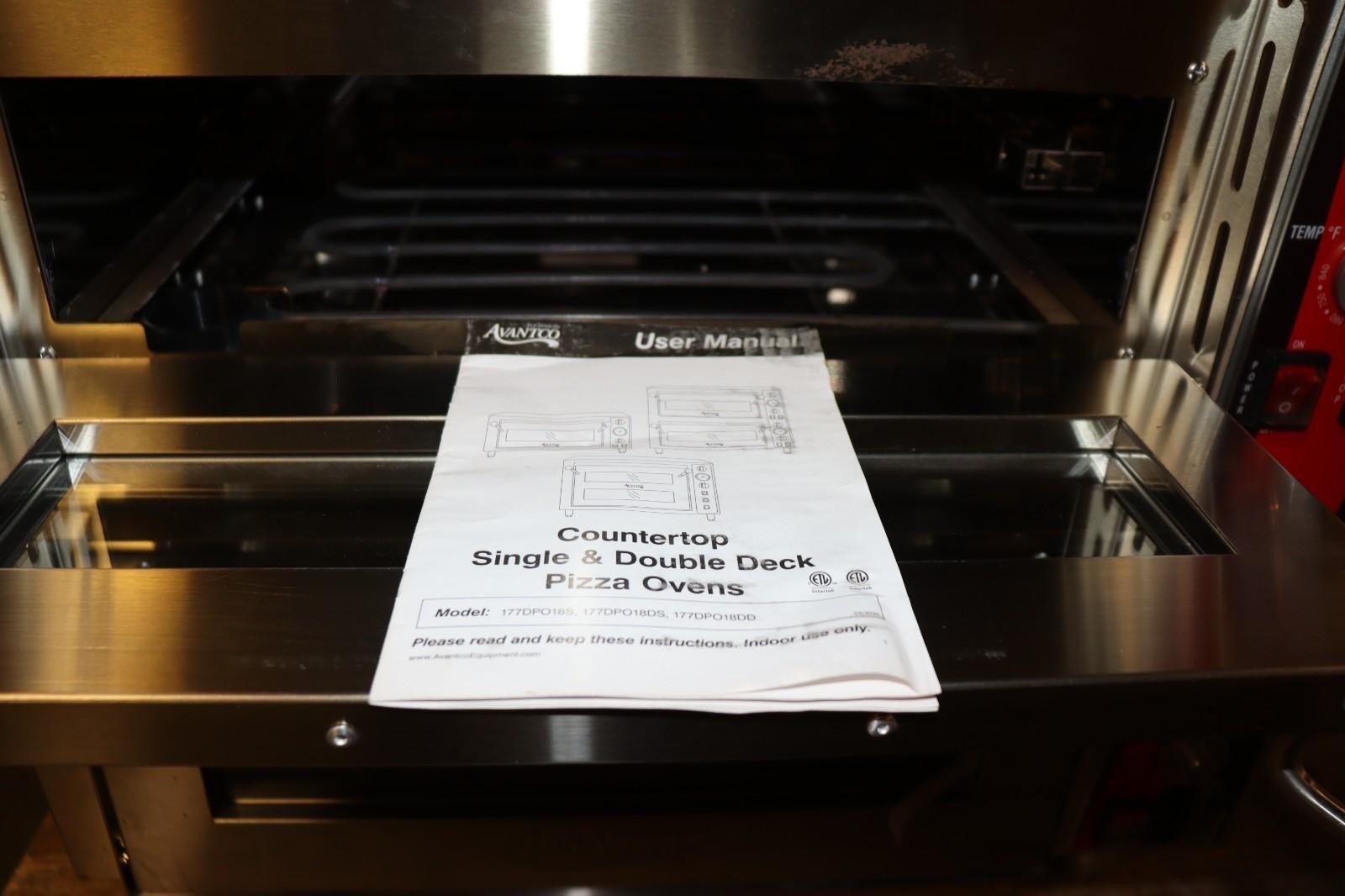 Avantco Double Deck Countertop Pizza/Bakery Oven w/ Independent Chambers 3200W