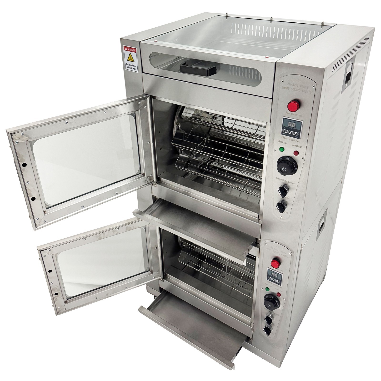 220V Double-Layer Thermal Rotary Corn Roaster Sweet Potato and Corn Oven