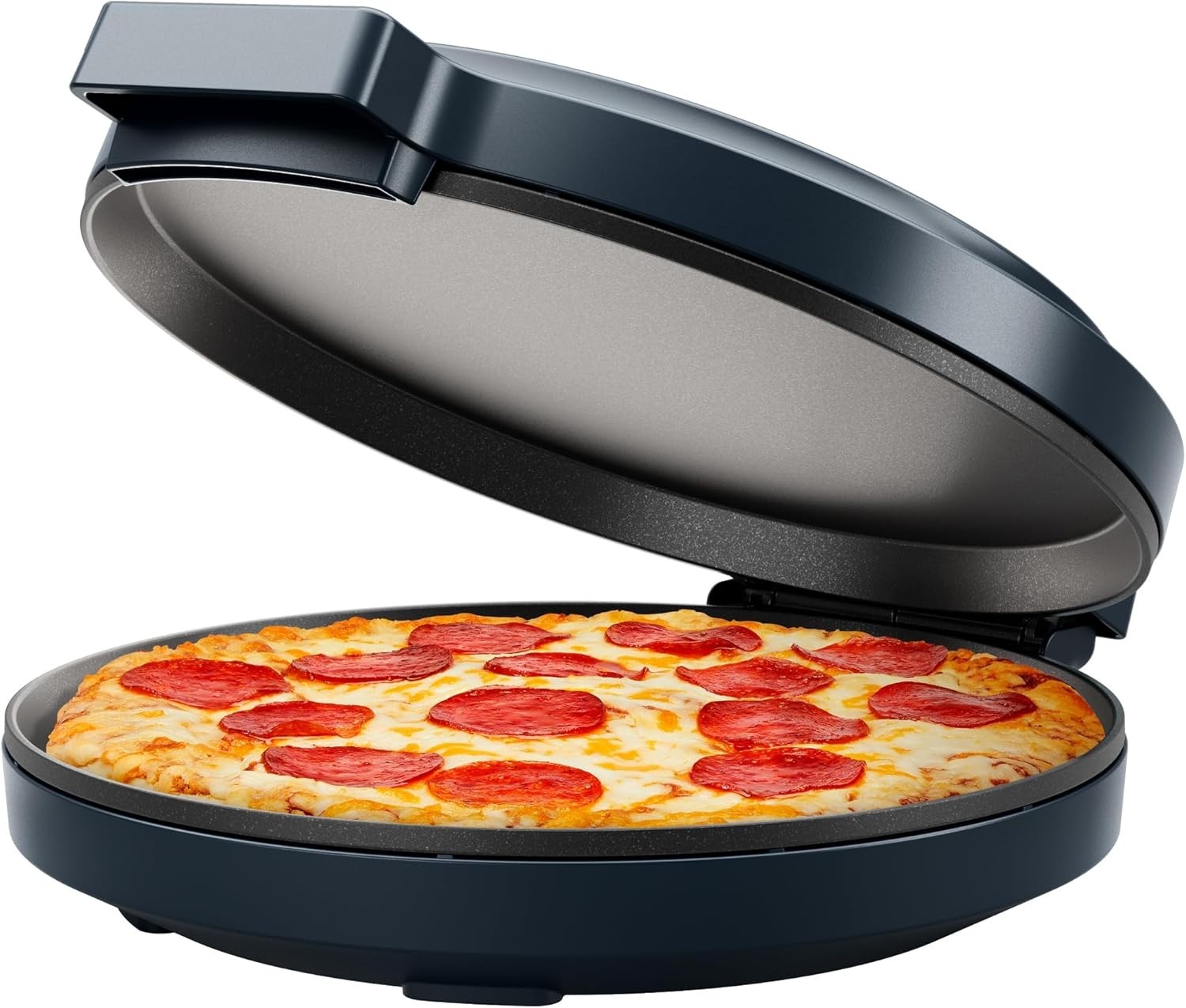 Stylish Countertop Electric Pizza Oven with Indicator Lights & Digital Cookbook