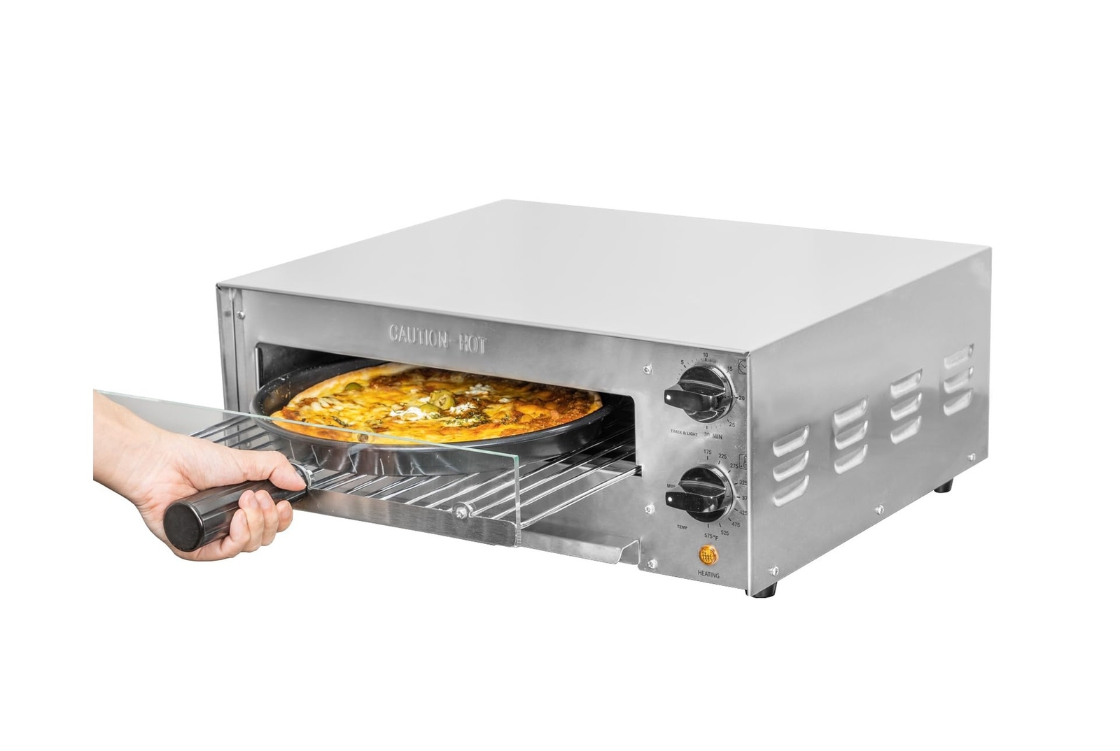 CROSSON Countertop Electric Frozen Pizza Oven For Indoors with 30-minitue Tim…