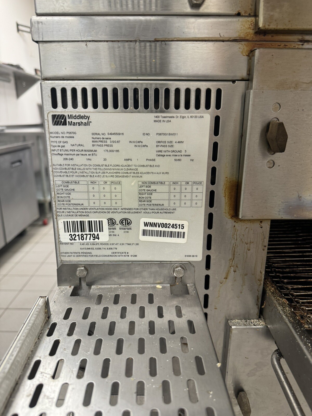 Middleby Marshall WOW! Touch Screen PS670G Double 32″ Conveyor Pizza Oven W/Hood