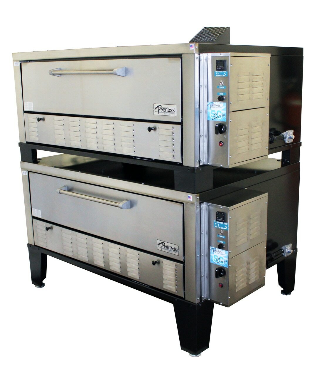 Peerless CW200PESC – 2 Deck Electronic Super Size Floor Model Gas Pizza Oven