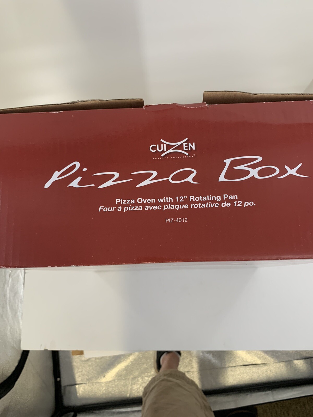 BRAND NEW CuiZen PIZ4012 Pizza Box Oven Medium White COOKING 12″ ROTATING PAN