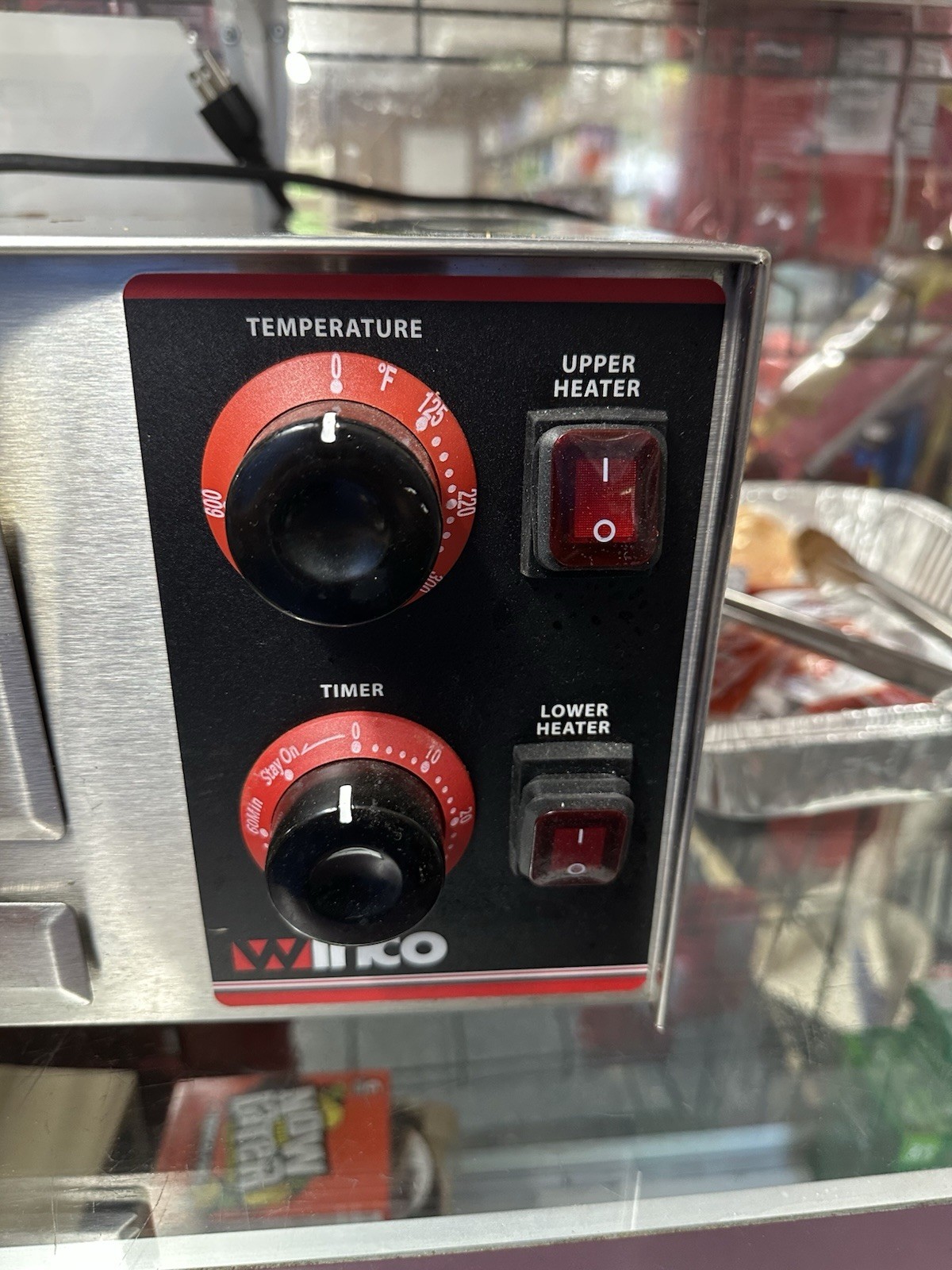 Winco Commercial Countertop Pizza Oven EPO-1 120V 1500W Dual Heater Stainless