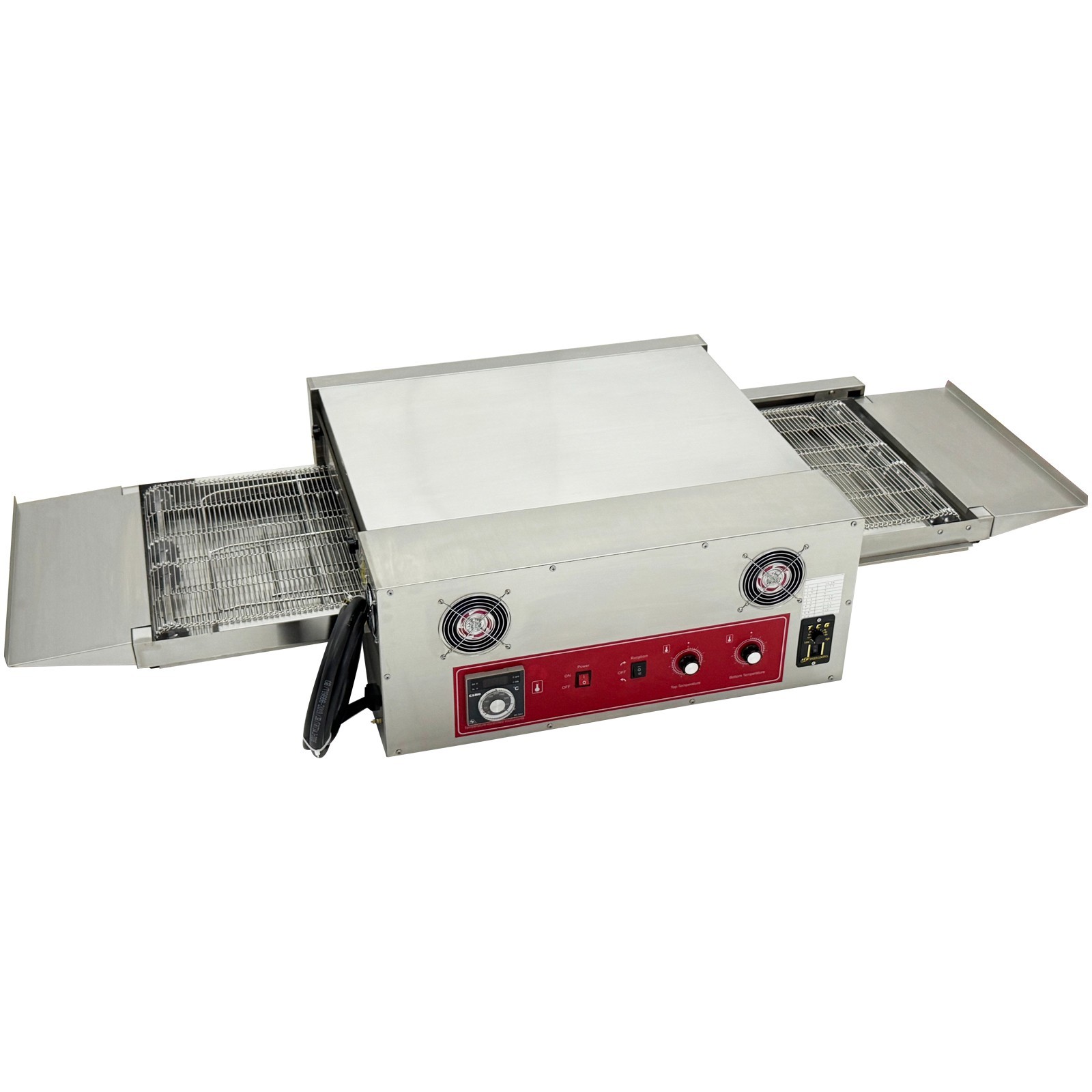 220V 18″ Countertop Chain-Type Electric Straight Tube Pizza Oven Baking Oven