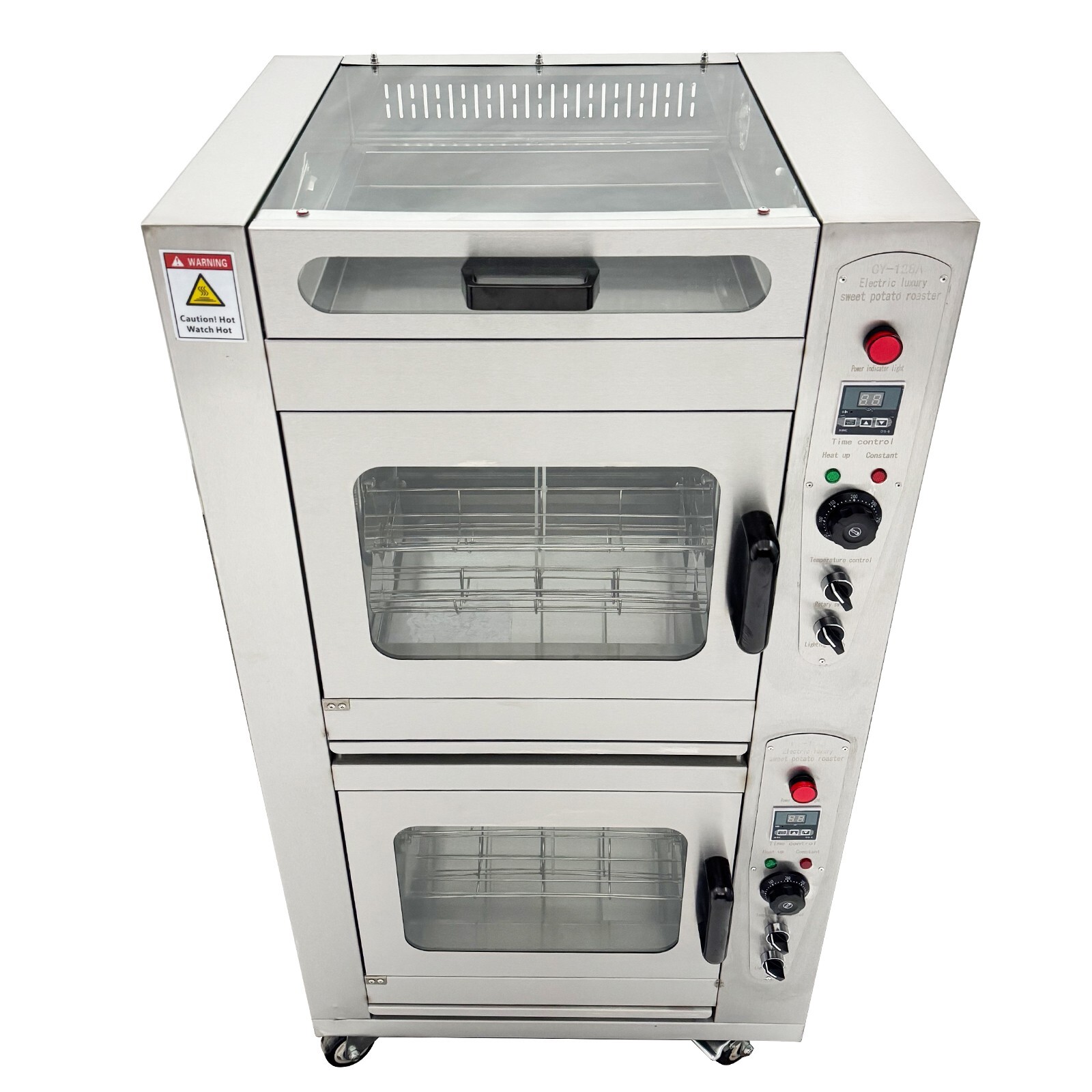 220V Commercial Corn Sweet Potato Roaster Baking Stove Grill Oven