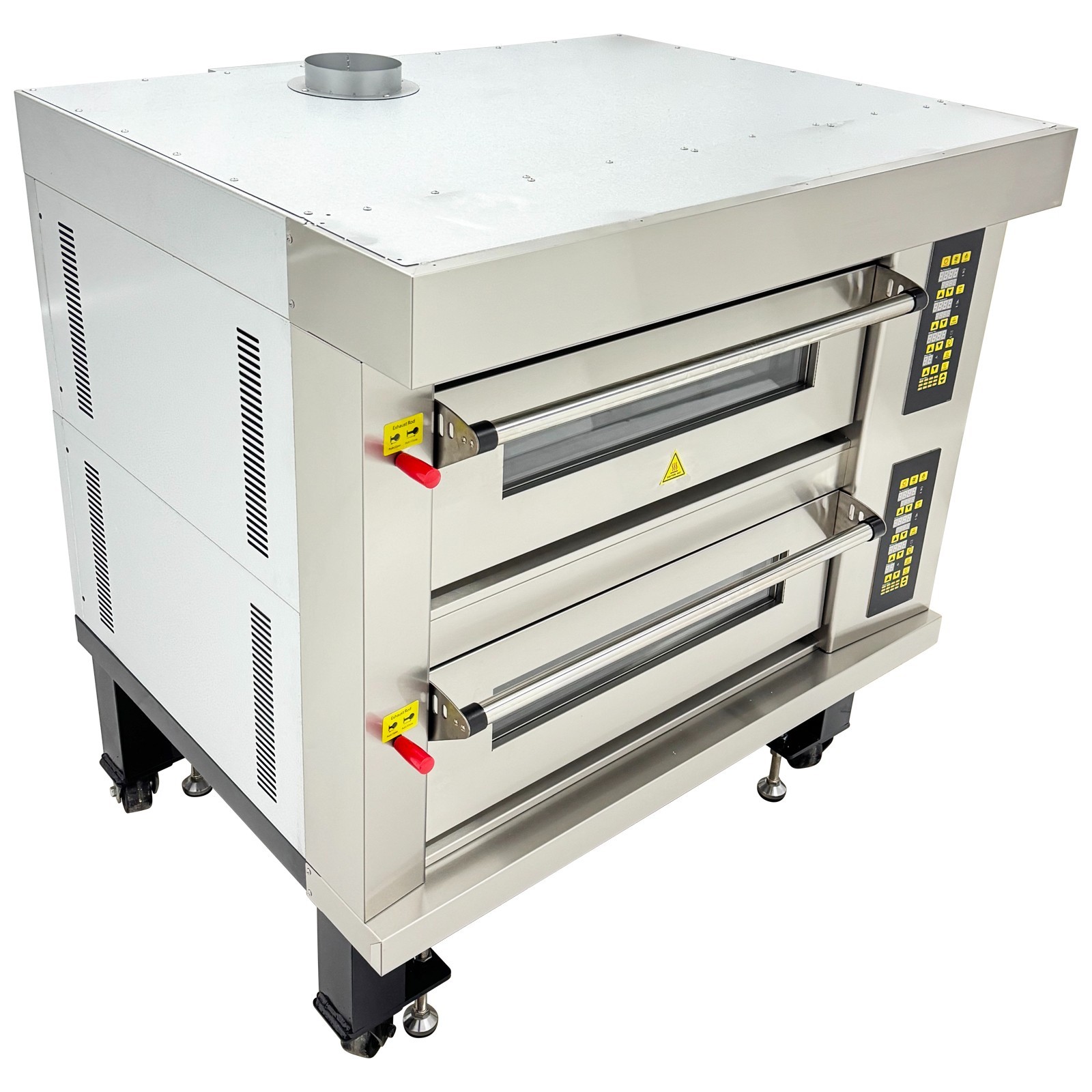 220V Double Deck Electric Pizza Oven Commercial Bakery Pizza Baking Oven 3PH