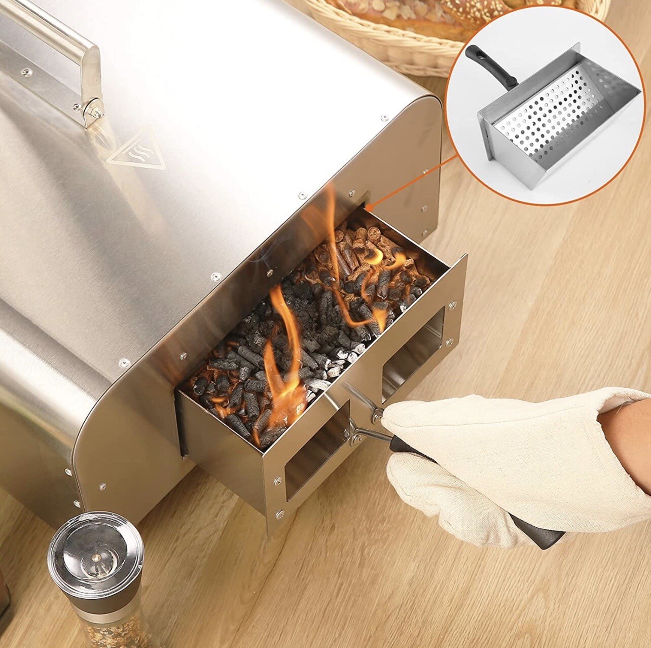Andmakers Fremont 29 In. Wood Pellets Outdoor Pizza Oven – Stainless Steel
