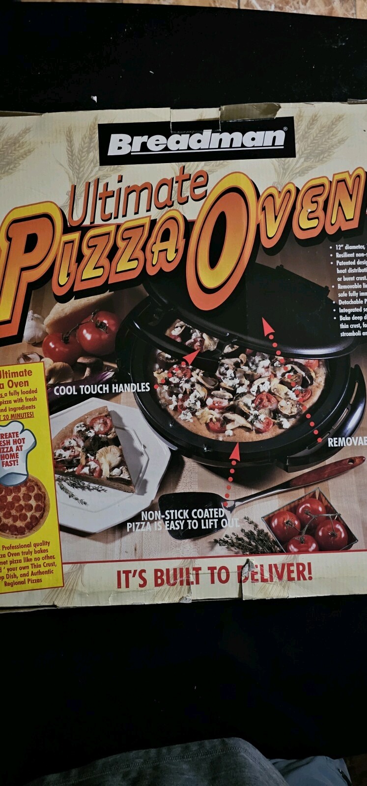 Countertop Pizza Maker, 1450W Mini Pizza Oven, Pizza Maker Oven With 12″ Non-Sti