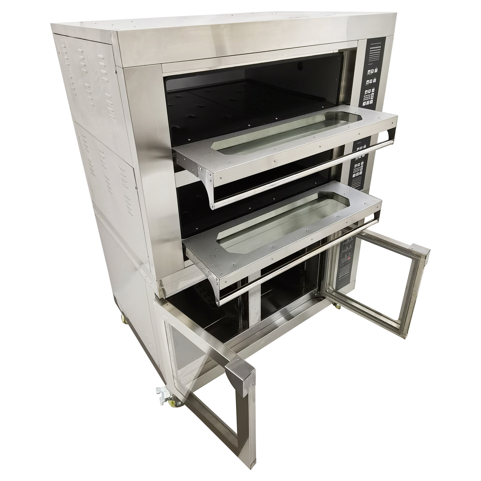 220V Commercial Pizza Oven Baking Oven With Bread Fermentation Box 3PH