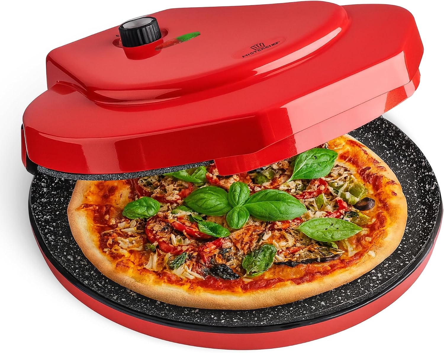 Countertop Pizza Maker, 1450W Mini Pizza Oven, Pizza Maker Oven with 12″ Non-Sti