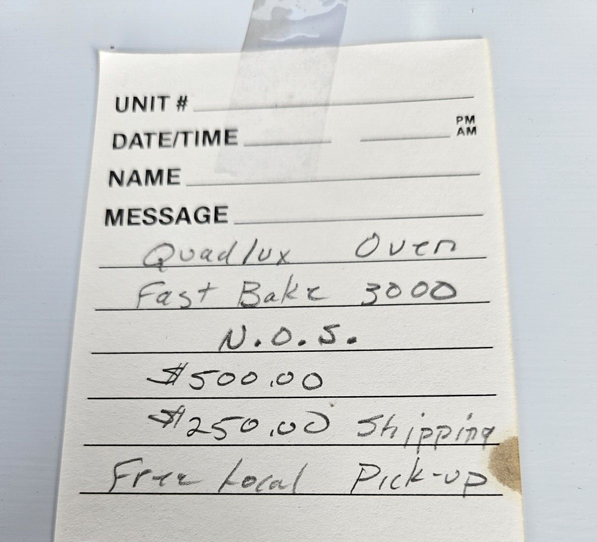 Quadlux Oven Fast Bake 3000