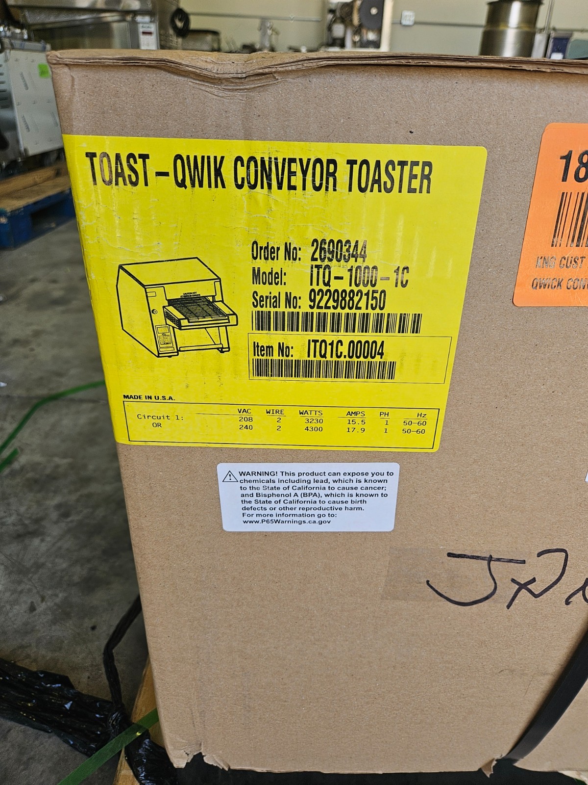 NEW Hatco ITQ-1000-1C Conveyor Toaster – 208-240v