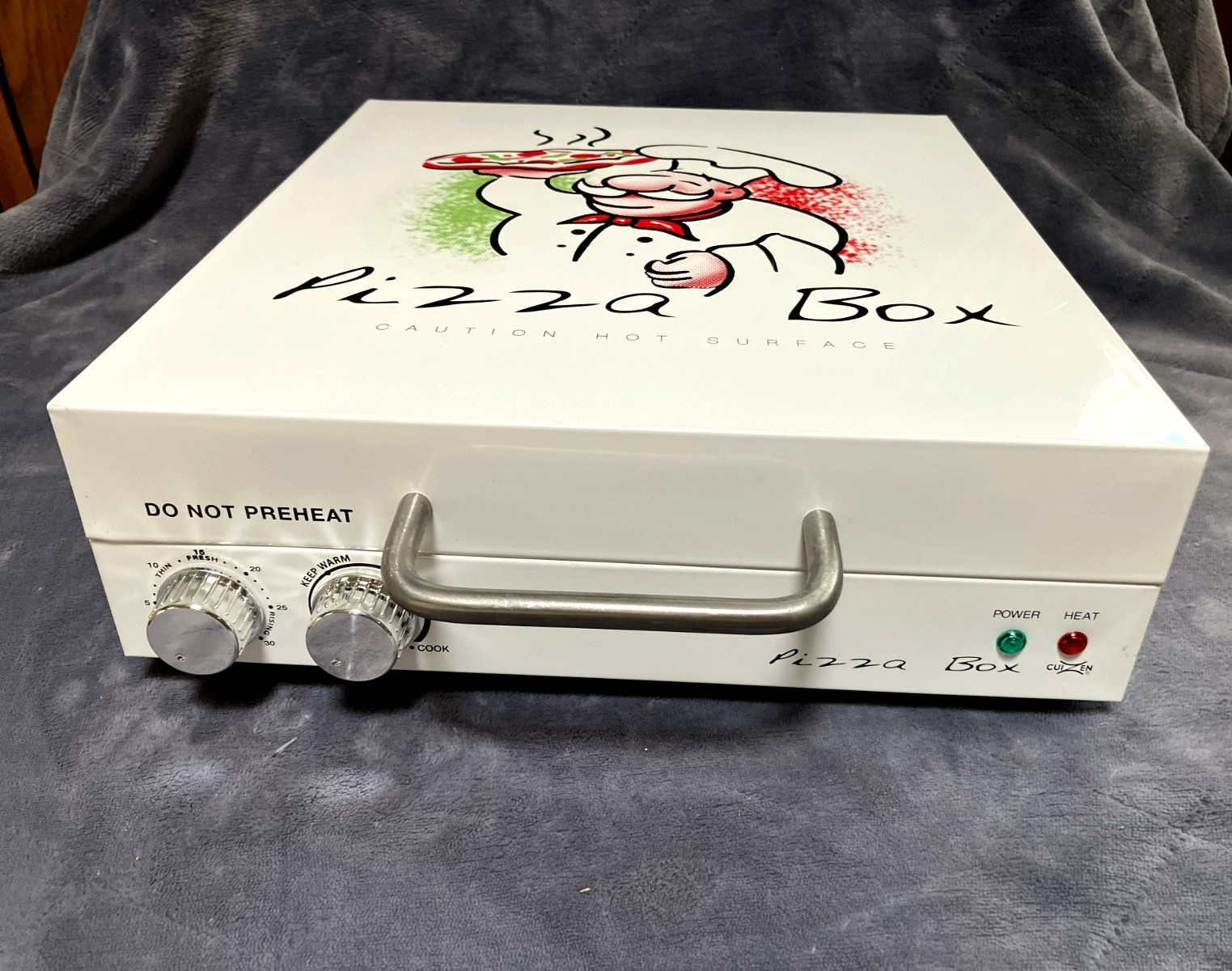 Cuizen Pizza Box Countertop Pizza Oven with 12″ PIZ-4012 + Manual & Recepies