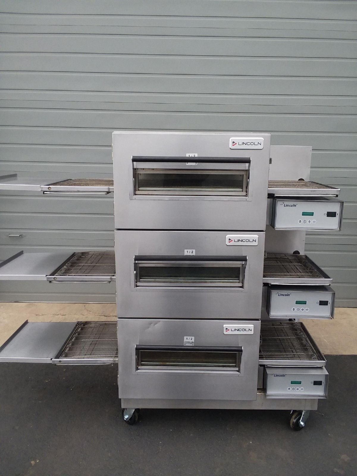 Lincoln Impinger Triple 1116 Double Stack Gas Fired Conveyor Pizza Ovens