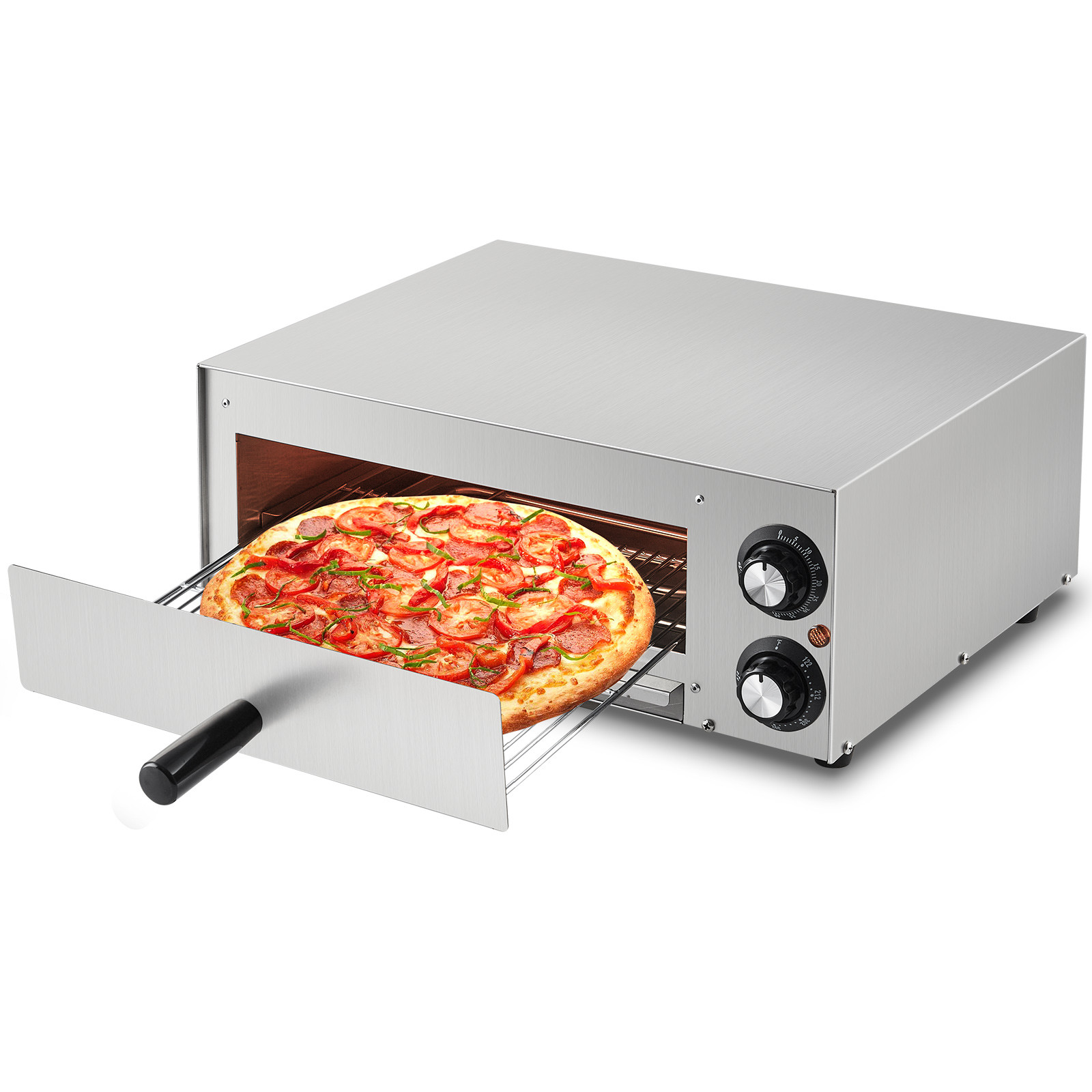 Electric Stainless Steel Pizza Oven Indoor Cooking Unit,Kitchen Appliance Silver