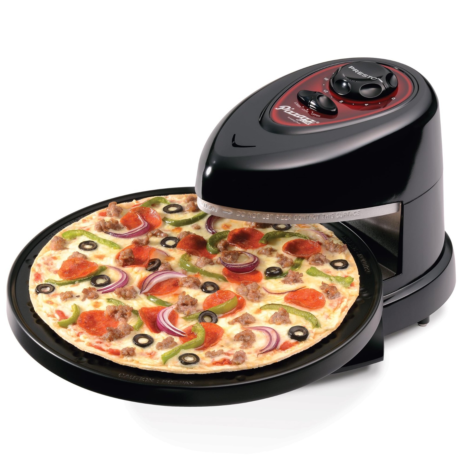 Rotating Pizza Oven, Electric Pizzazz Plus, Countertop Cooking, Black Finish