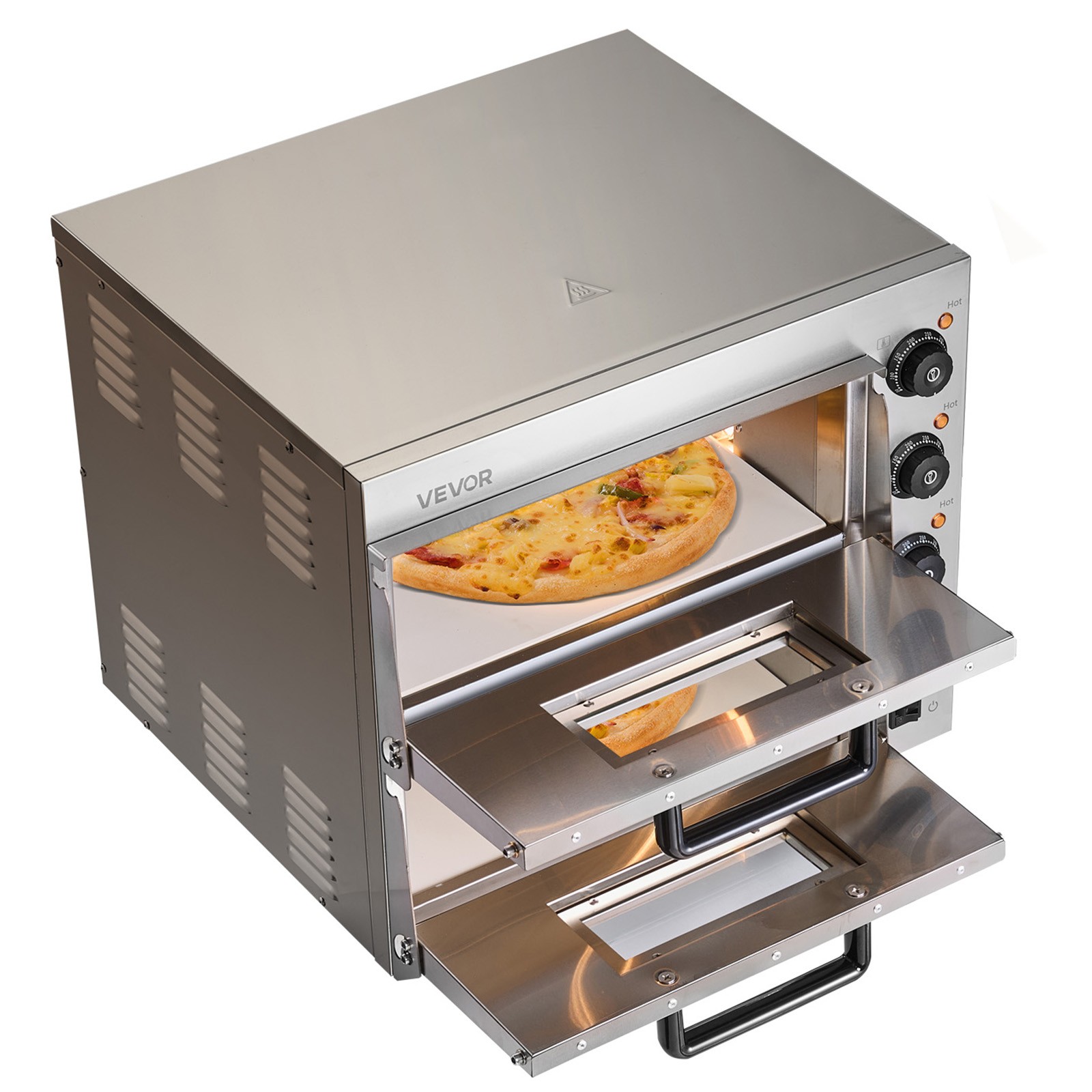 VEVOR Commercial Countertop Pizza Oven Electric Pizza Oven for 16-In Pizza