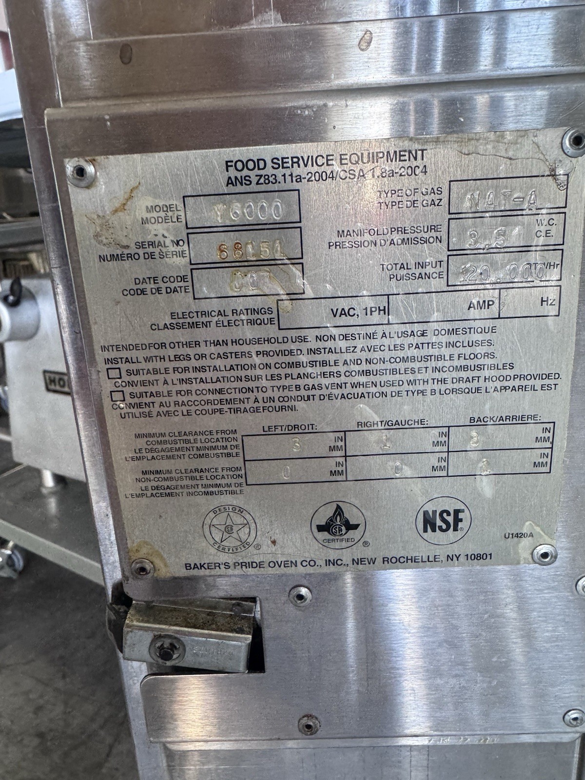 Baker’s Pride Y-600 Super Deck Gas Pizza Oven