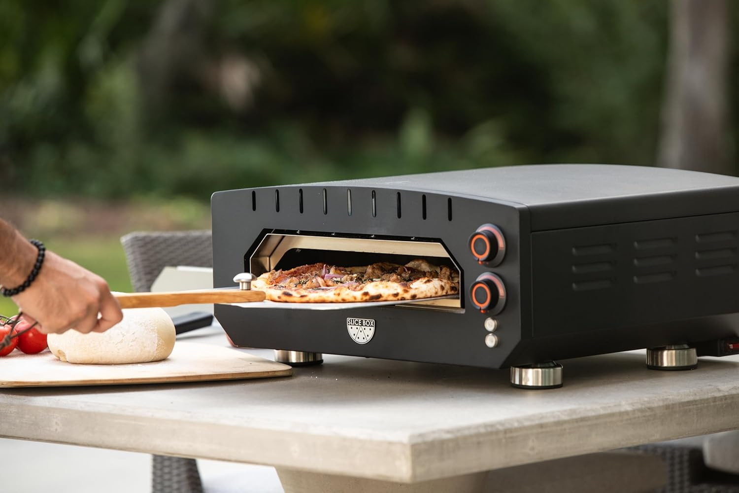 Outdoor Electric Pizza Oven, Countertop Cooking, Heats up to 750 Degrees, Ready-