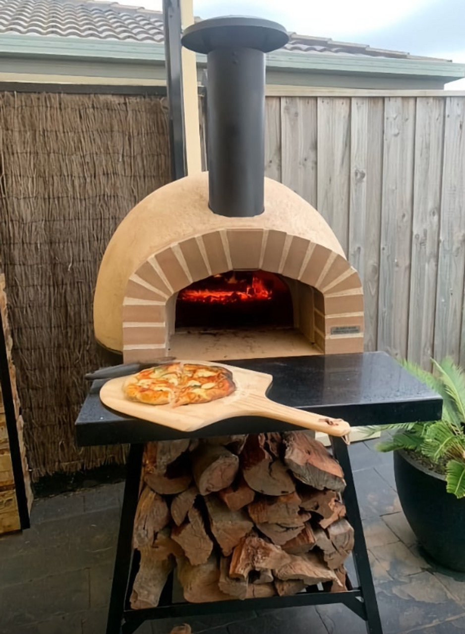 Vera Pizza Ovens Autentico OP50 – Black Front, Stainless Trim- Wood Fired Pizza