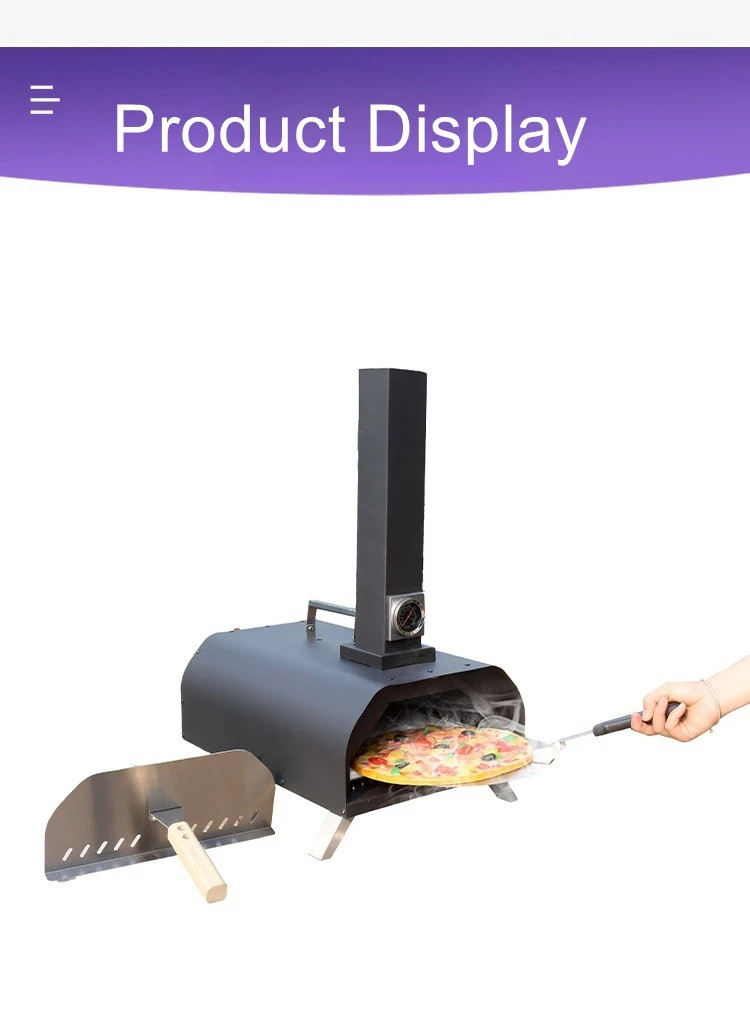 Pizza Oven with Thermometer Folding Portable Pizza Oven for Home Commercial Use
