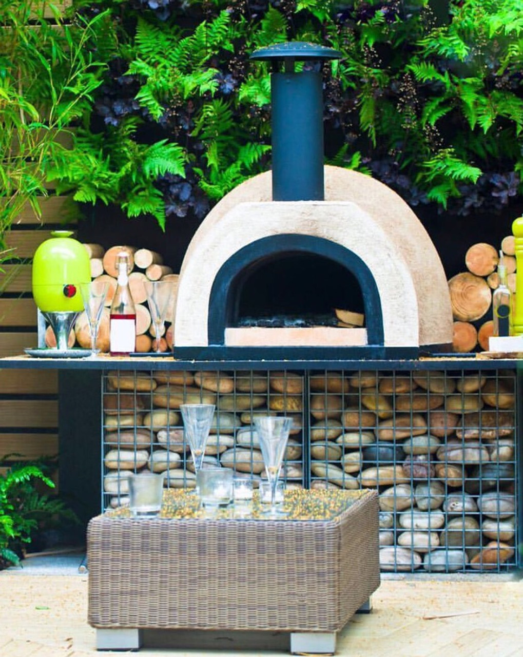 Vera Pizza Ovens Autentico OP50 – Black Front, Stainless Trim- Wood Fired Pizza