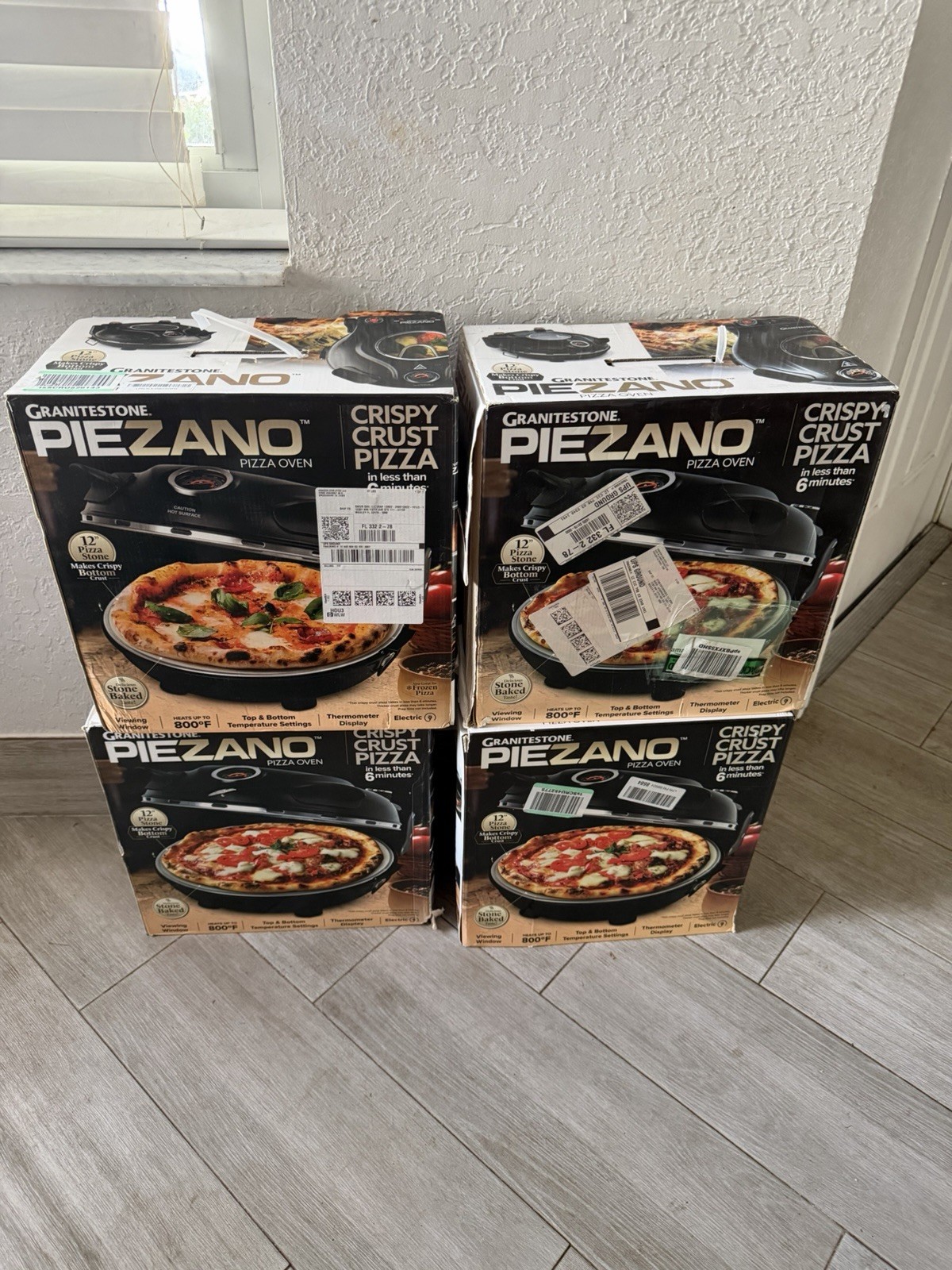 Piezano Pizza Oven Electric Pizza Bake Portable Countertop 12″ Pizza Maker NEW