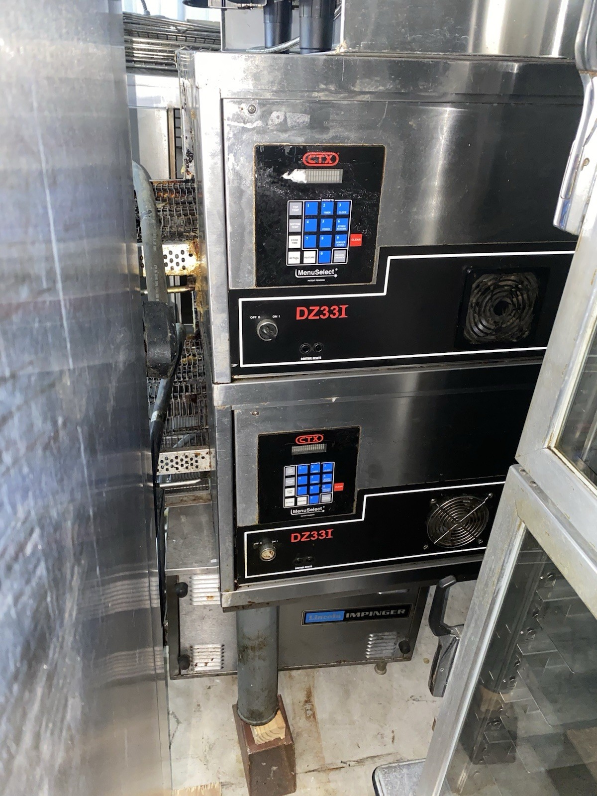 CTX Middleby Marshall DZ33I conveyor pizza double oven DIRTY