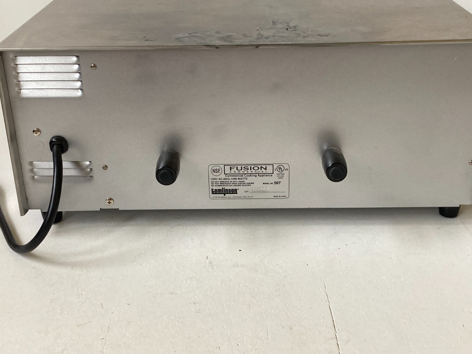 Fusion Commercial Electric Countertop 16“ Pizza Oven Cooking Appliance Model 507