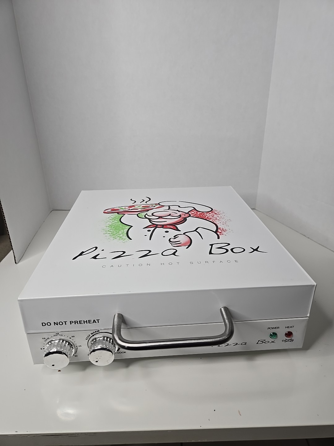 Cuizen Pizza Box Countertop Pizza Oven w 12″ Rotating Pan PIZ-4012 Tested Works