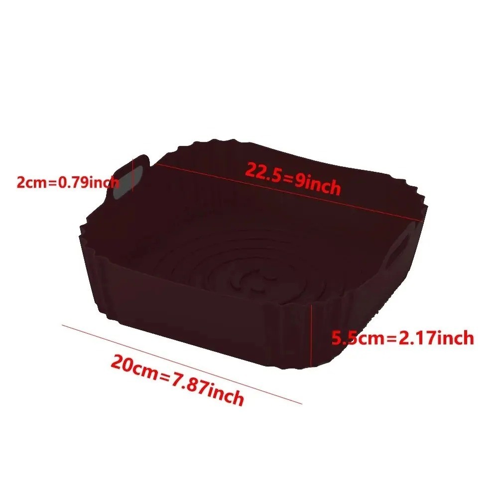 Silicone Air Fryer Pan Reusable Oven Baking Tray Pizza Pan Fried Chicken USA