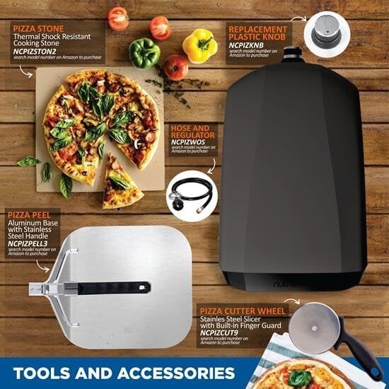 Stainless Steel Portable Pizza Oven – Cooks Perfect 12″ Pizzas Quickly