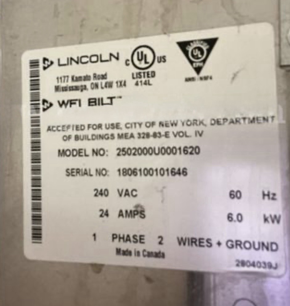 Lincoln 2502 50″ Electric Countertop Conveyor Oven, 16″ Wide Belt