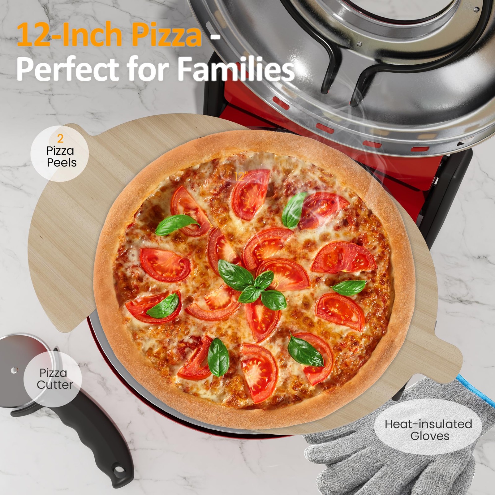 Sunvivipro Pizza Oven Indoor Outdoor Heats Up 770 Up 12 Electric Countertop