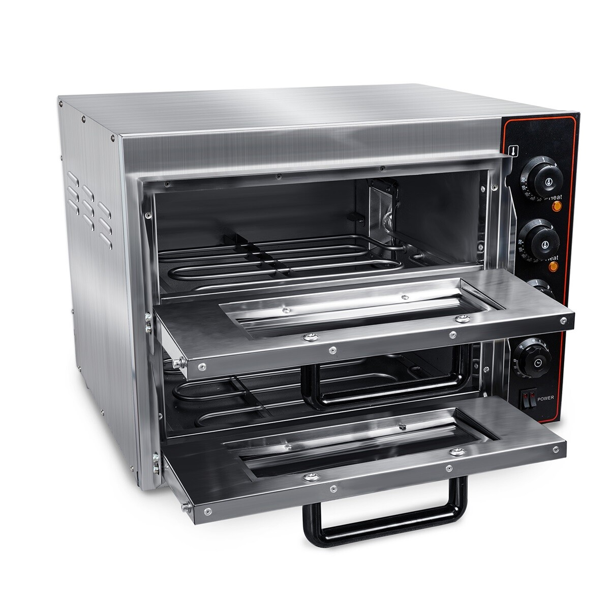 Commercial Countertop Pizza Oven Double Deck Pizza Marker for 16″ Pizza Indoor