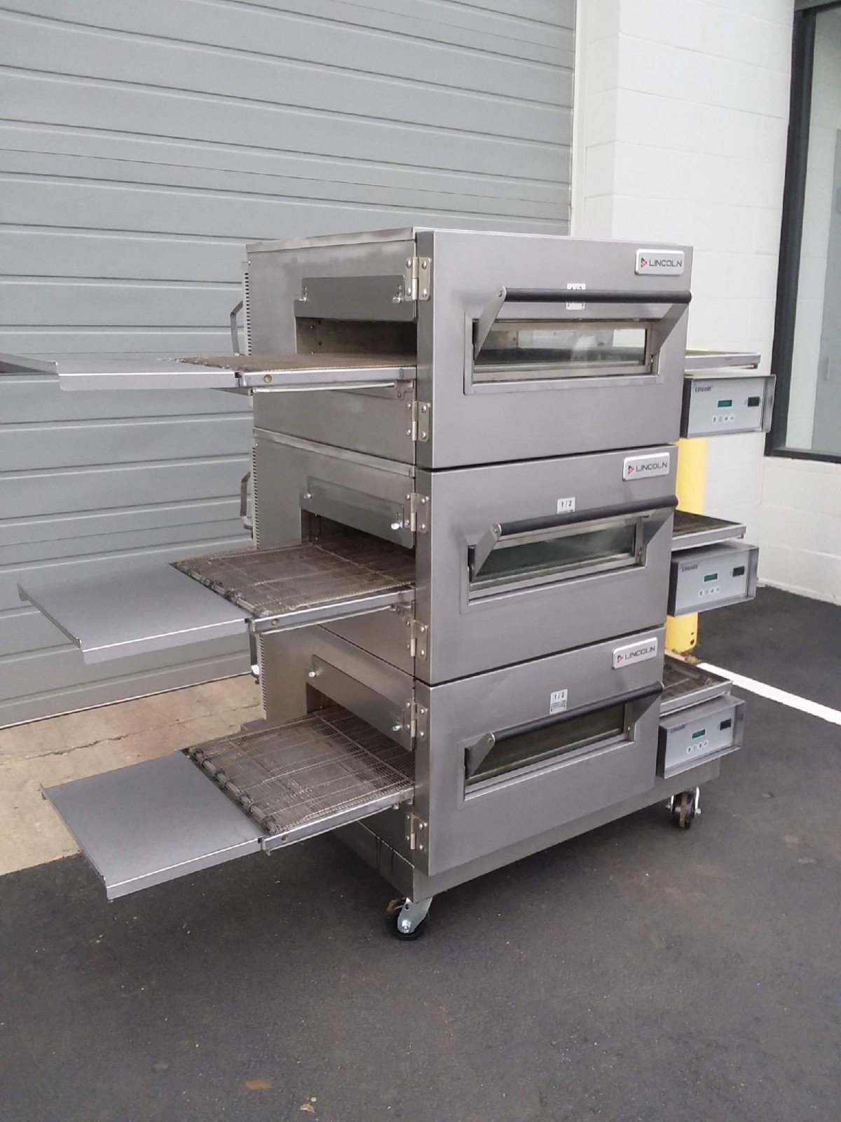 Lincoln Impinger Triple 1116 Double Stack Gas Fired Conveyor Pizza Ovens
