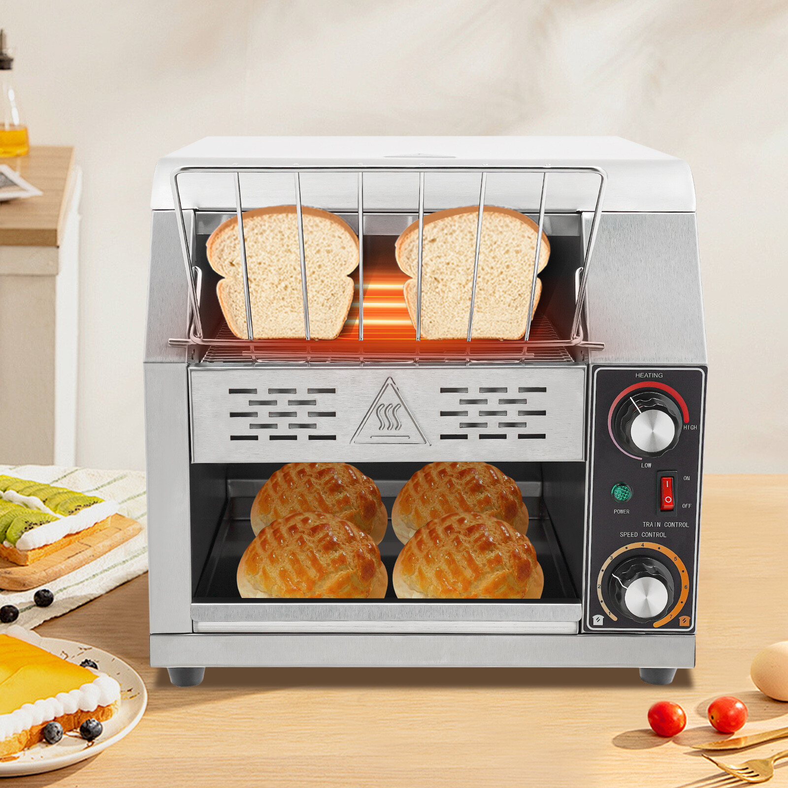 ?Countertop Conveyor Pizza Oven Bread Toaster Machine Commercial Kitchen Machine