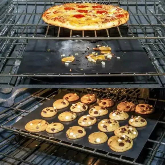Pack of 4 Large Thick Non Stick Oven Liners Mat Heavy Duty – Teflon,17″x 25″