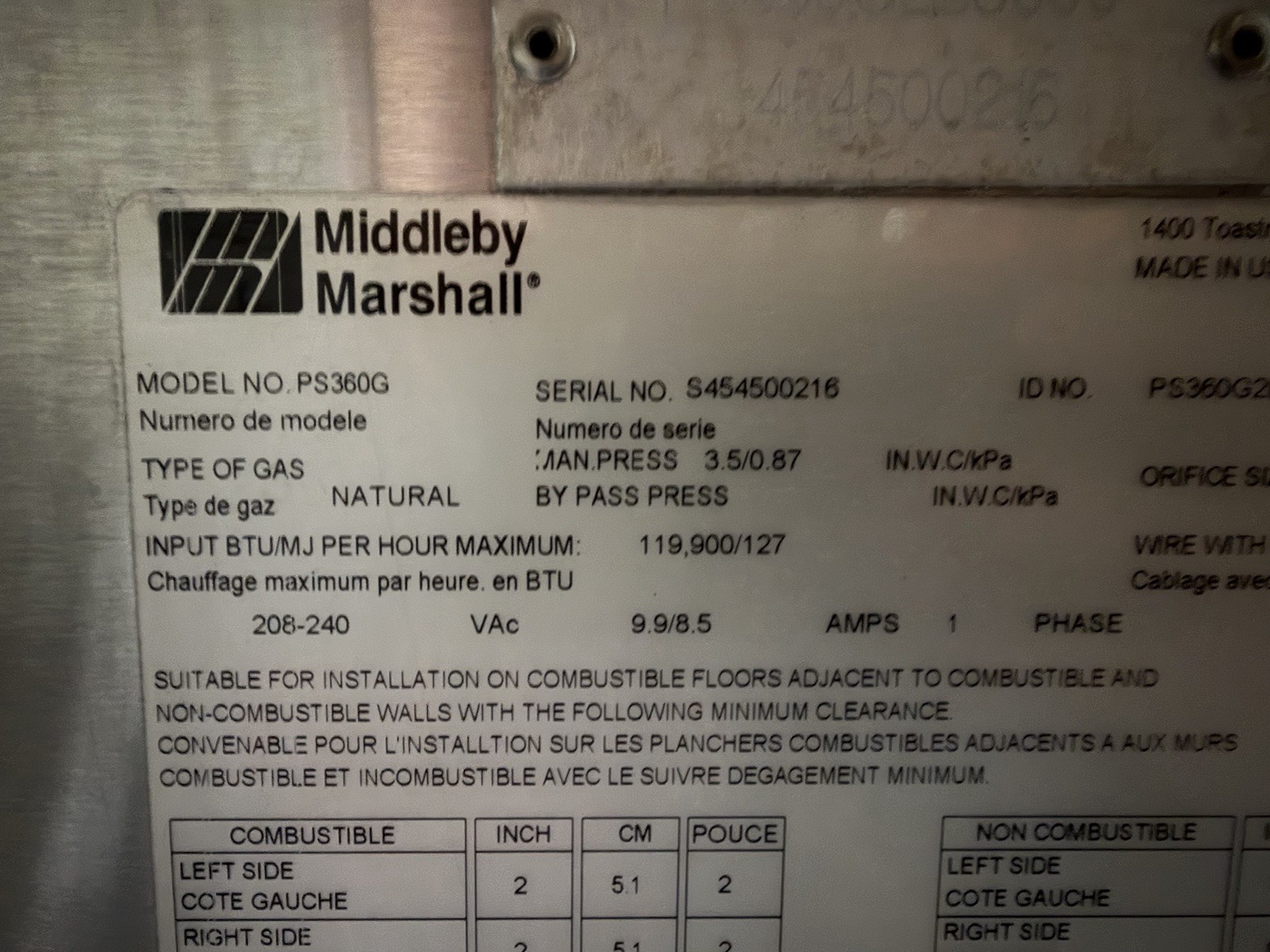 Middleby Marshall PS360g Wow 2! Conveyor Pizza Ovens Double Stack