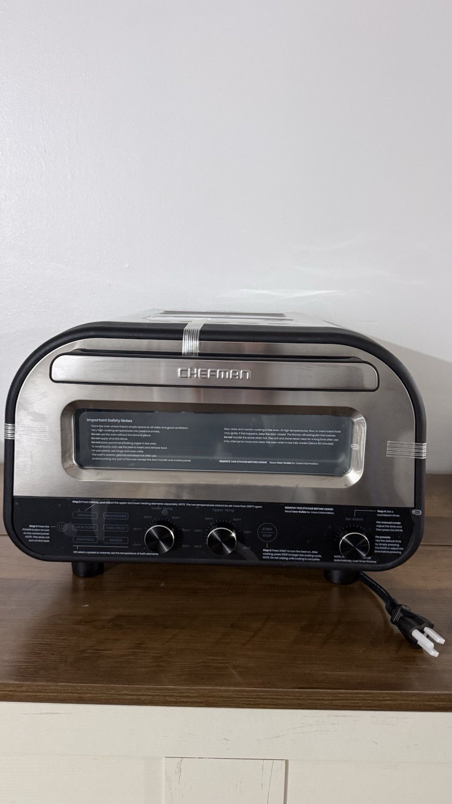 Chefman Indoor Pizza Oven Heats up to 800°F – Counter