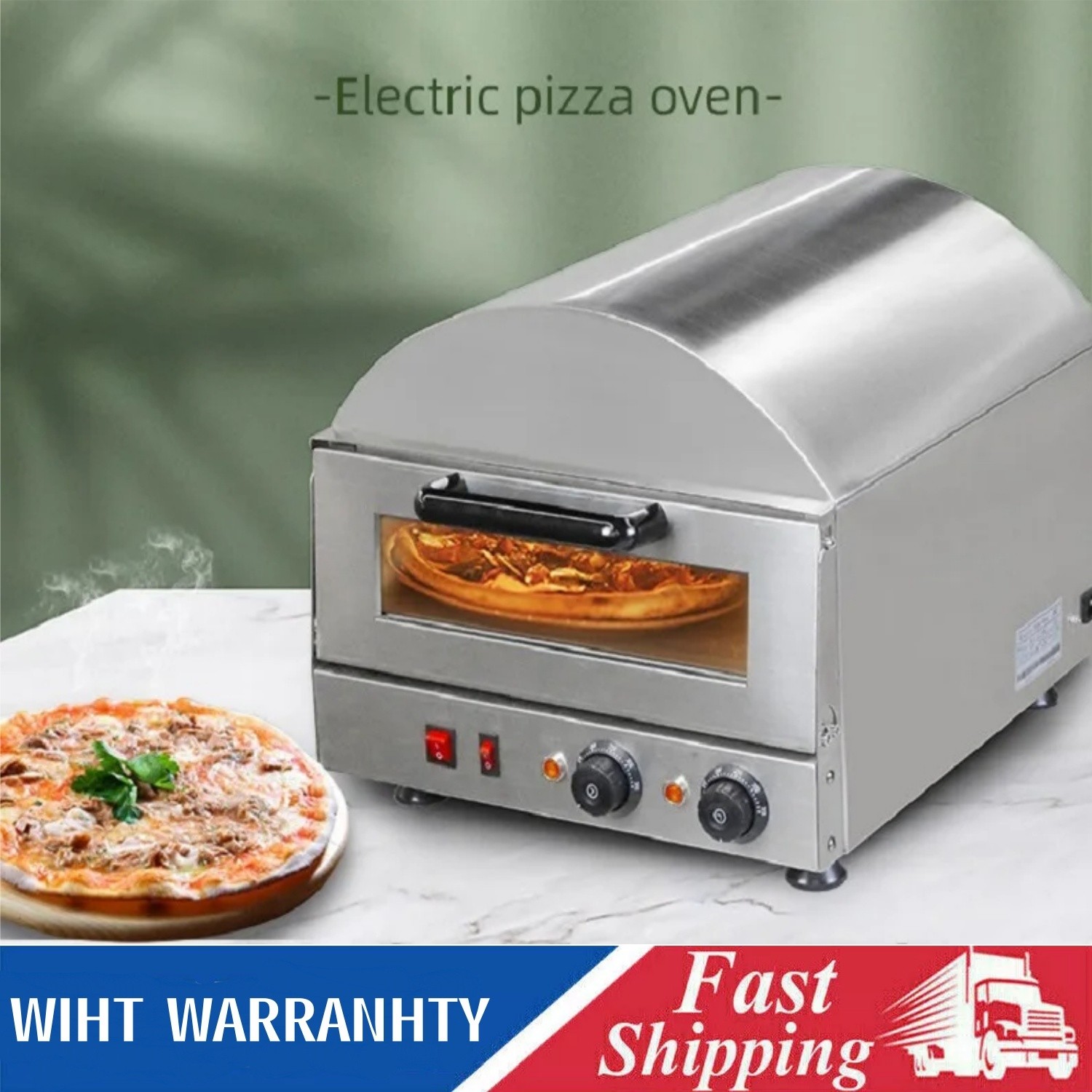 500W Portable Electric Home Pizza Oven Multifunction Baking Oven Machine 110V
