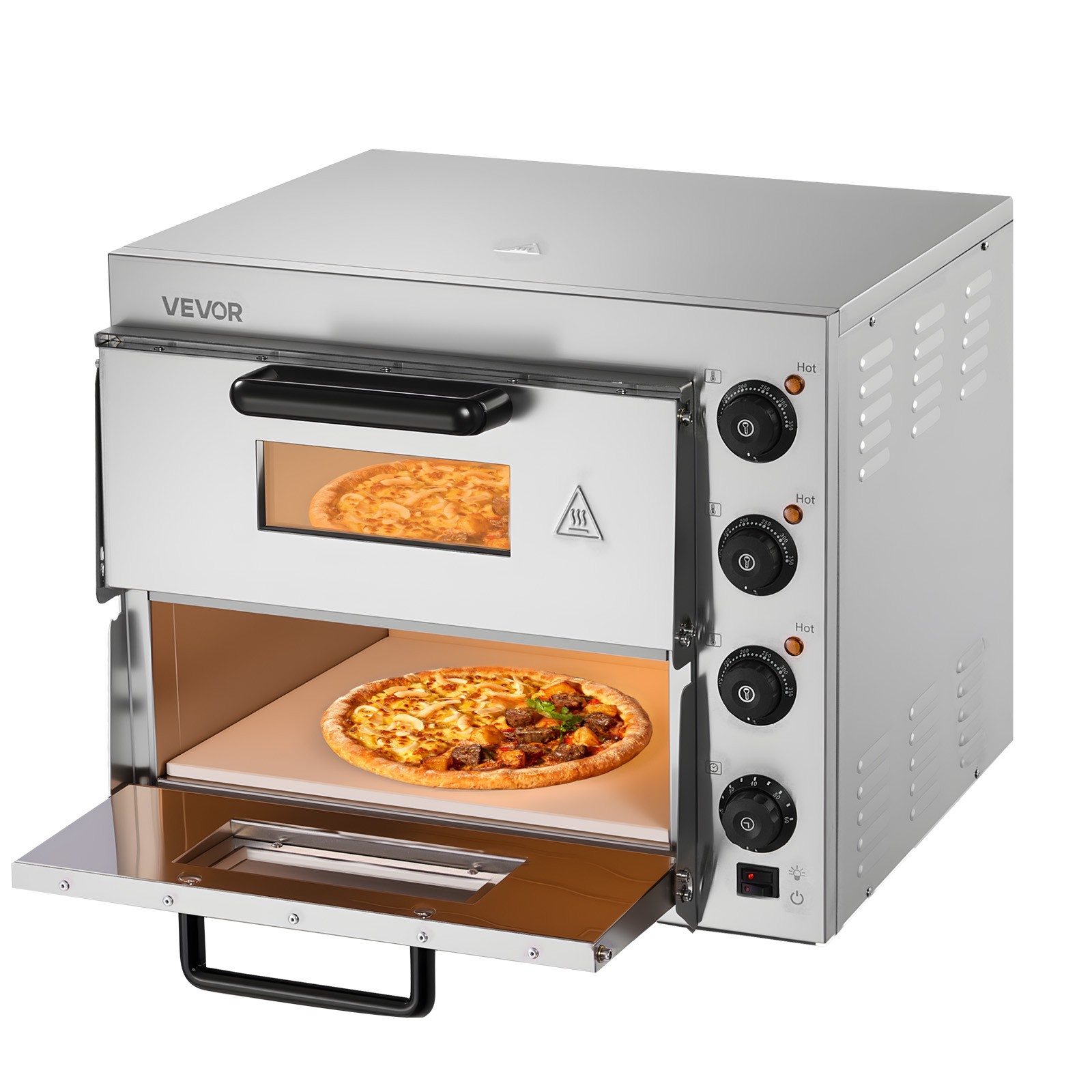 VEVOR Commercial Countertop Pizza Oven Electric Pizza Oven for 16-In Pizza