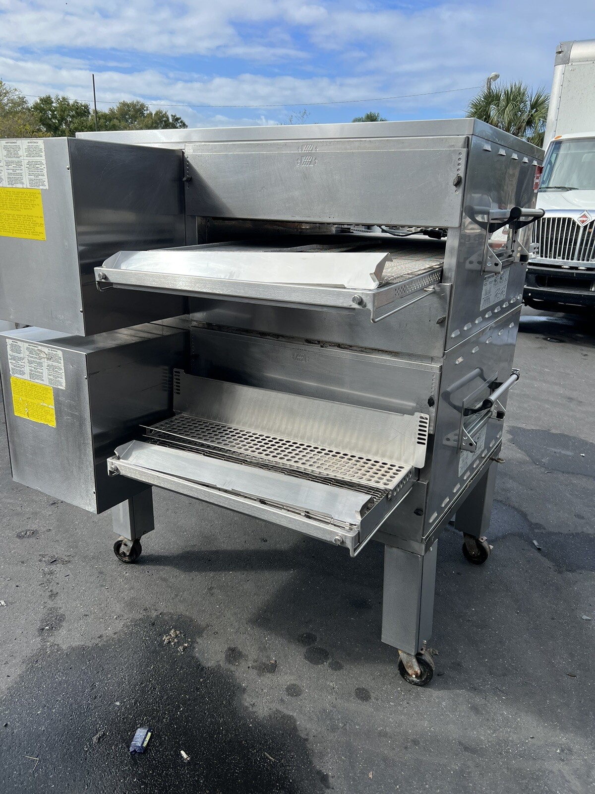 Middleby Marshall PS840G VE2-PH Natural Gas Double Stack Conveyor Pizza Oven