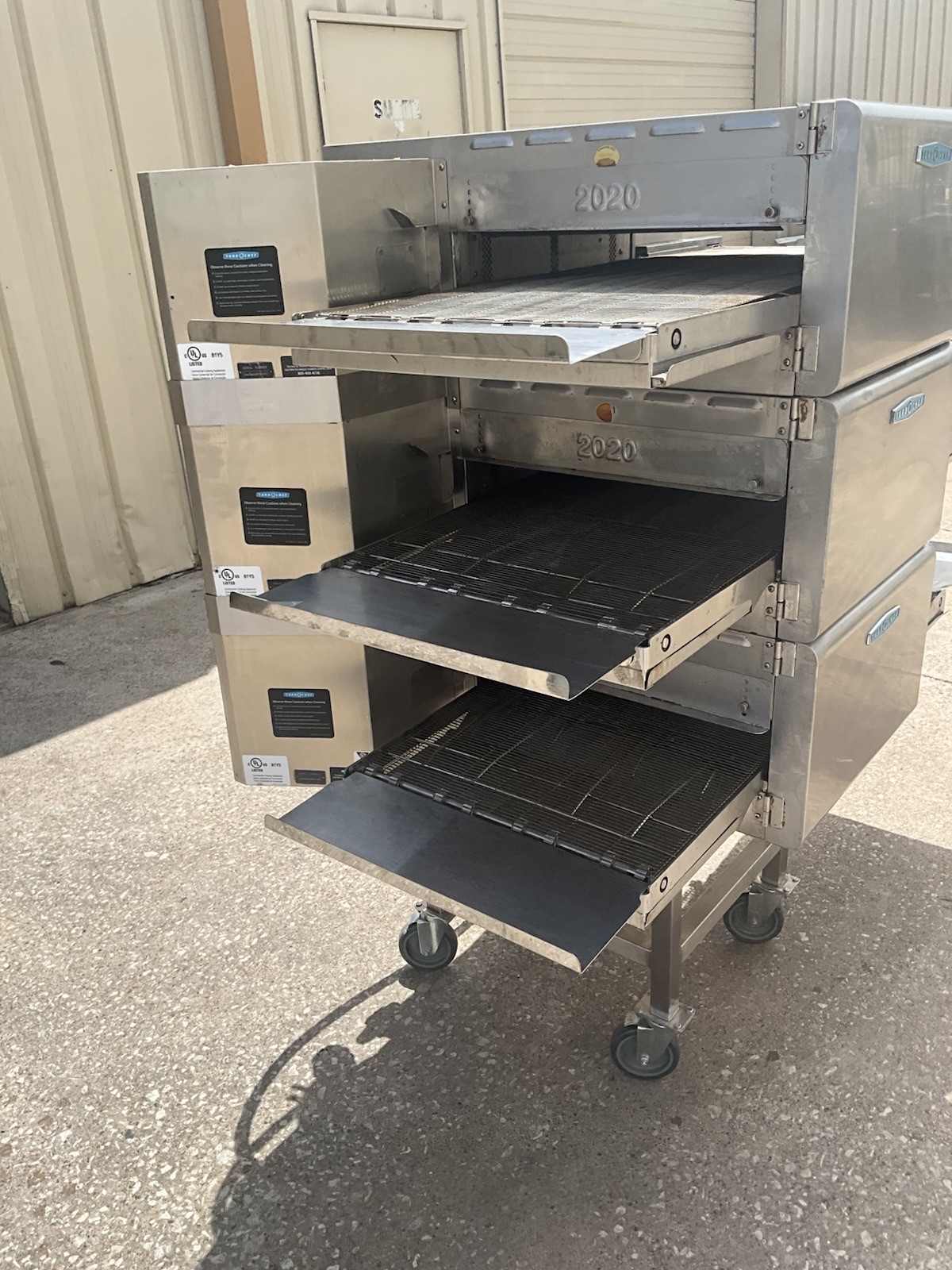 2025 TurboChef HHC2020 High Speed Conveyor Triple Stack Pizza Oven with stand B