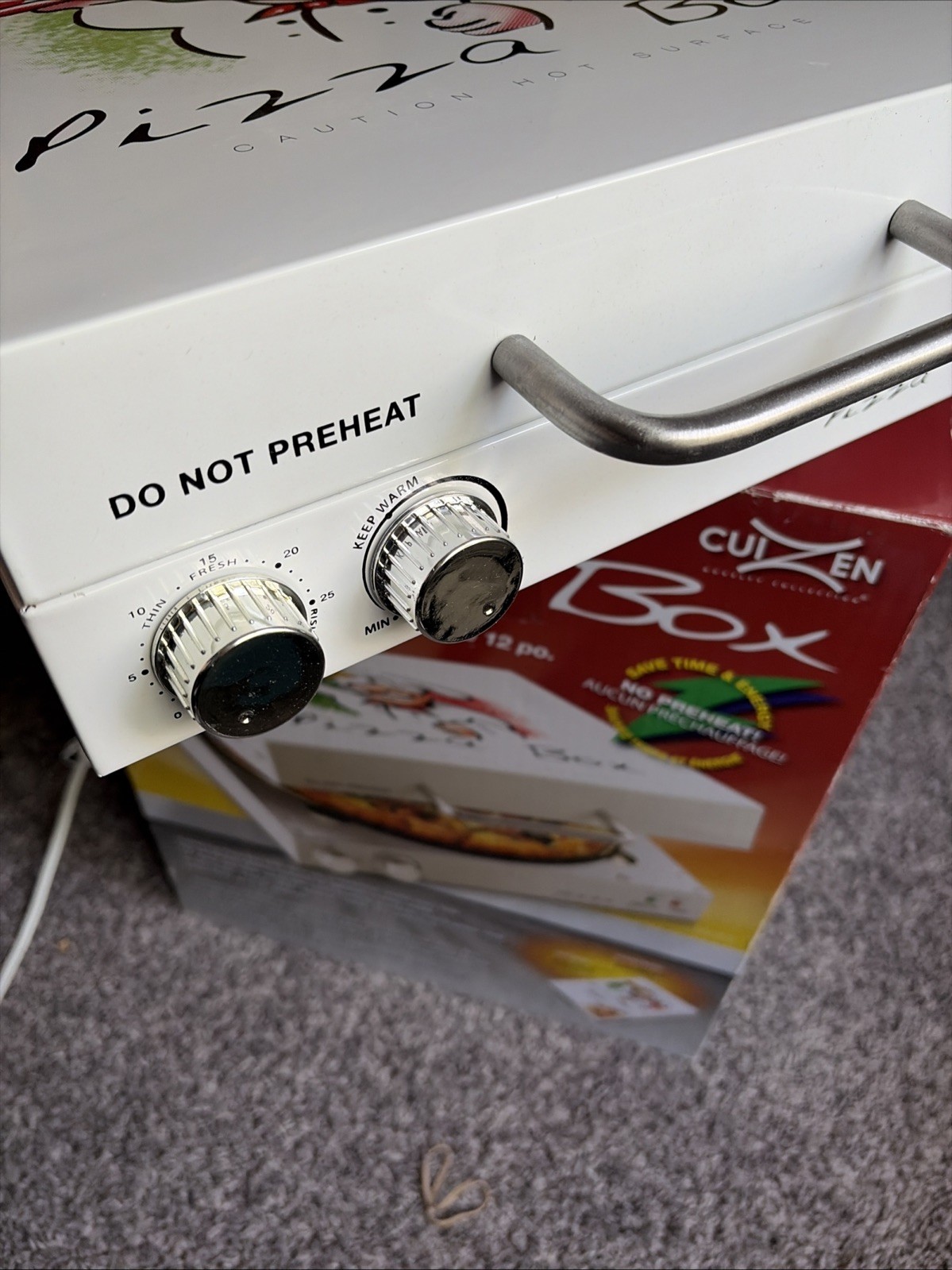 Cuizen Pizza Box Countertop Pizza Oven w/ 12″ Rotating Pan PIZ-4012 – Tested