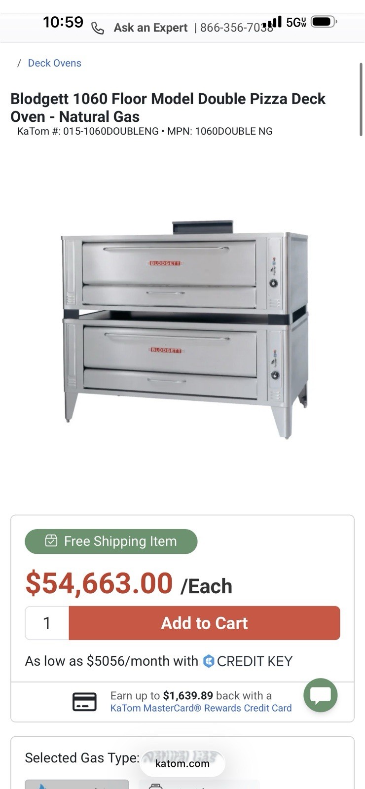 Blodgett 1060 Heavy Duty Single/Double Deck Pizza Oven Fully Functional