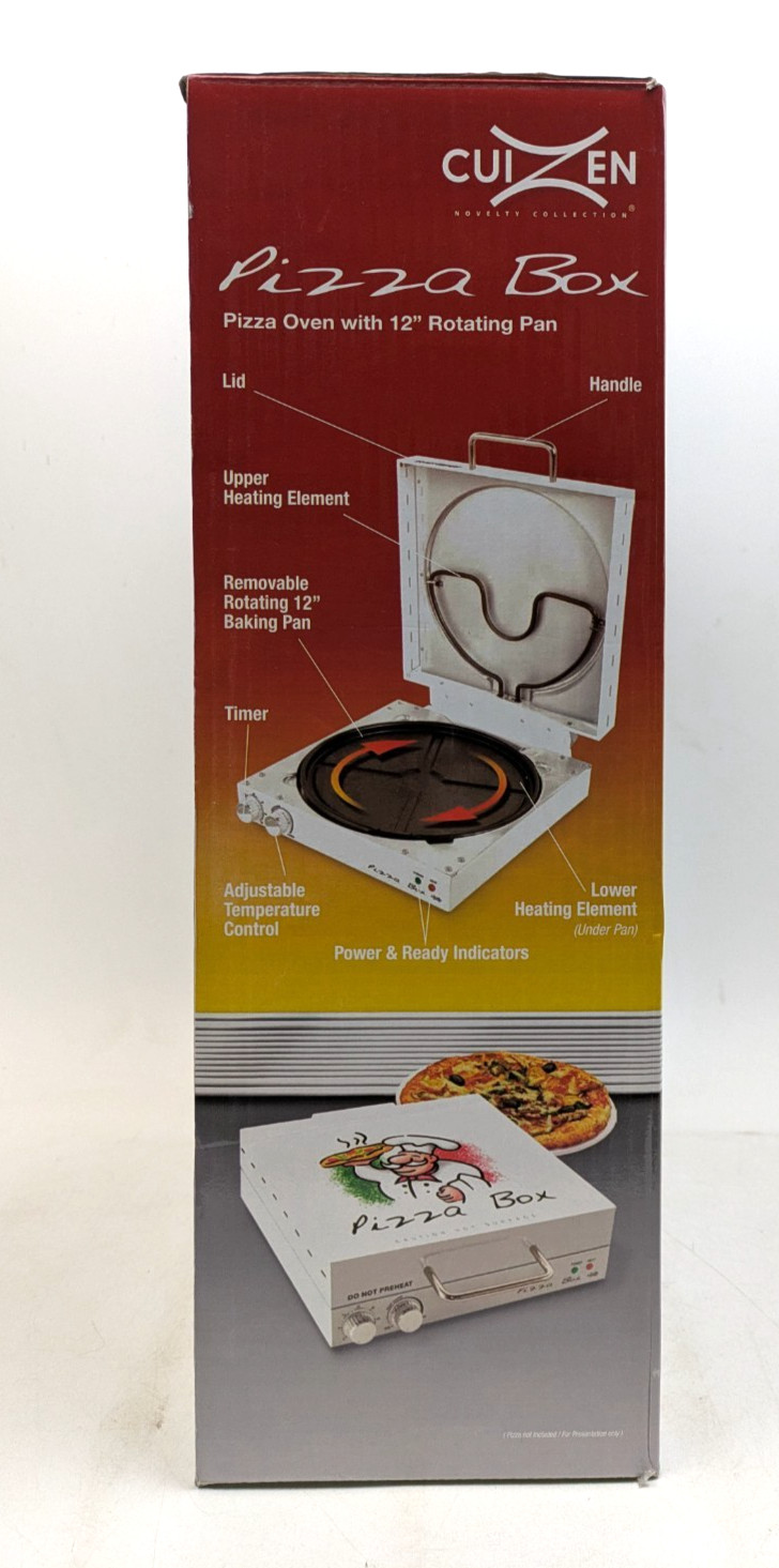 Cuizen Pizza Box Countertop Pizza Oven w/ 12″ Rotating Pan PIZ-4012 – TESTED
