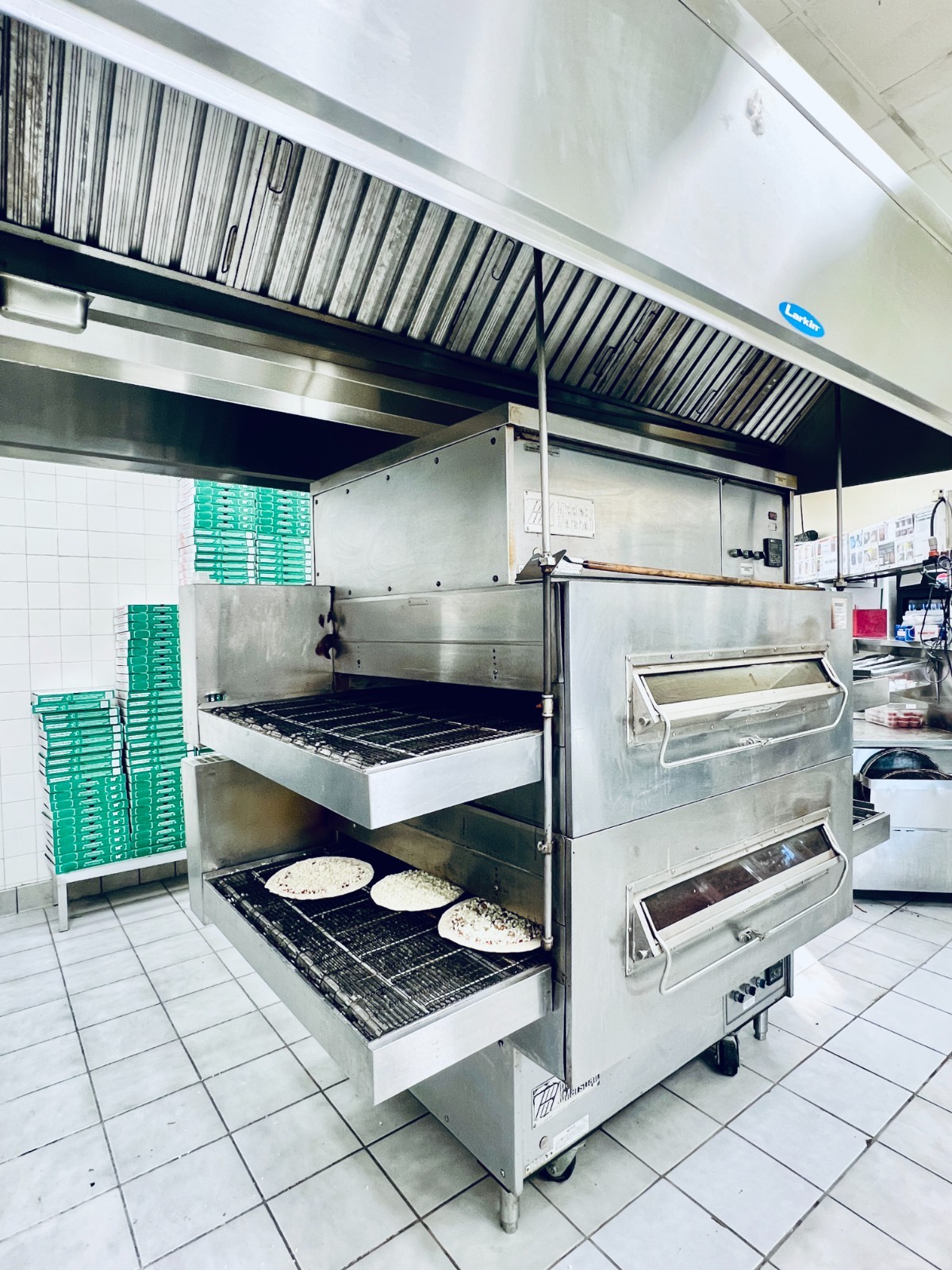 Middleby Marshall PS360 WB Doublestack Gas Pizza Oven Conveyor Belt